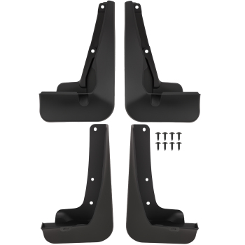 4-Piece Mud Flaps Guard Set compatible for Toyota Highlander 2020-2021 Black Protection