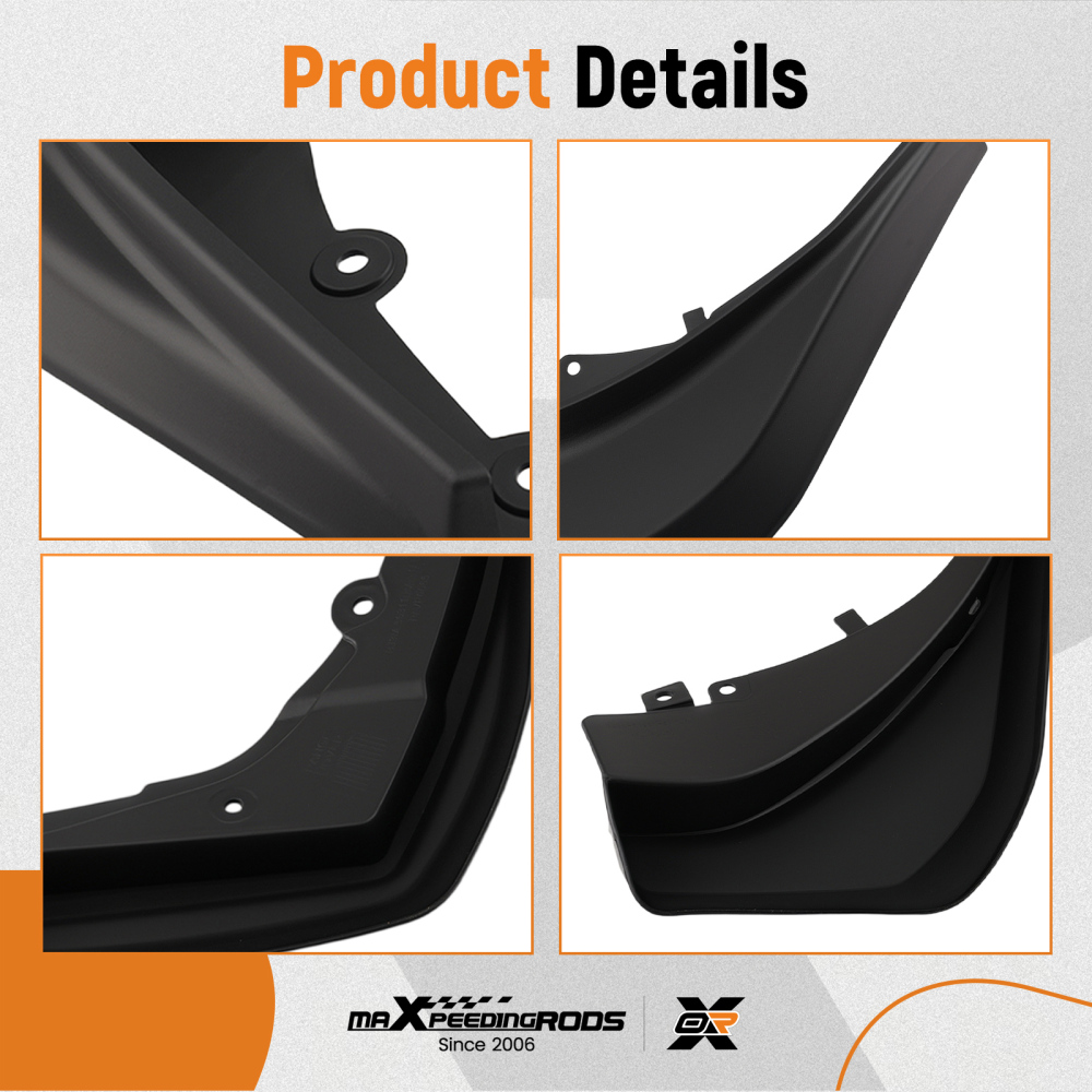 4x Mudguards Fender Mud Guards compatible for Land Rover Evoque Dynamic 12-2020 VPLV0066
