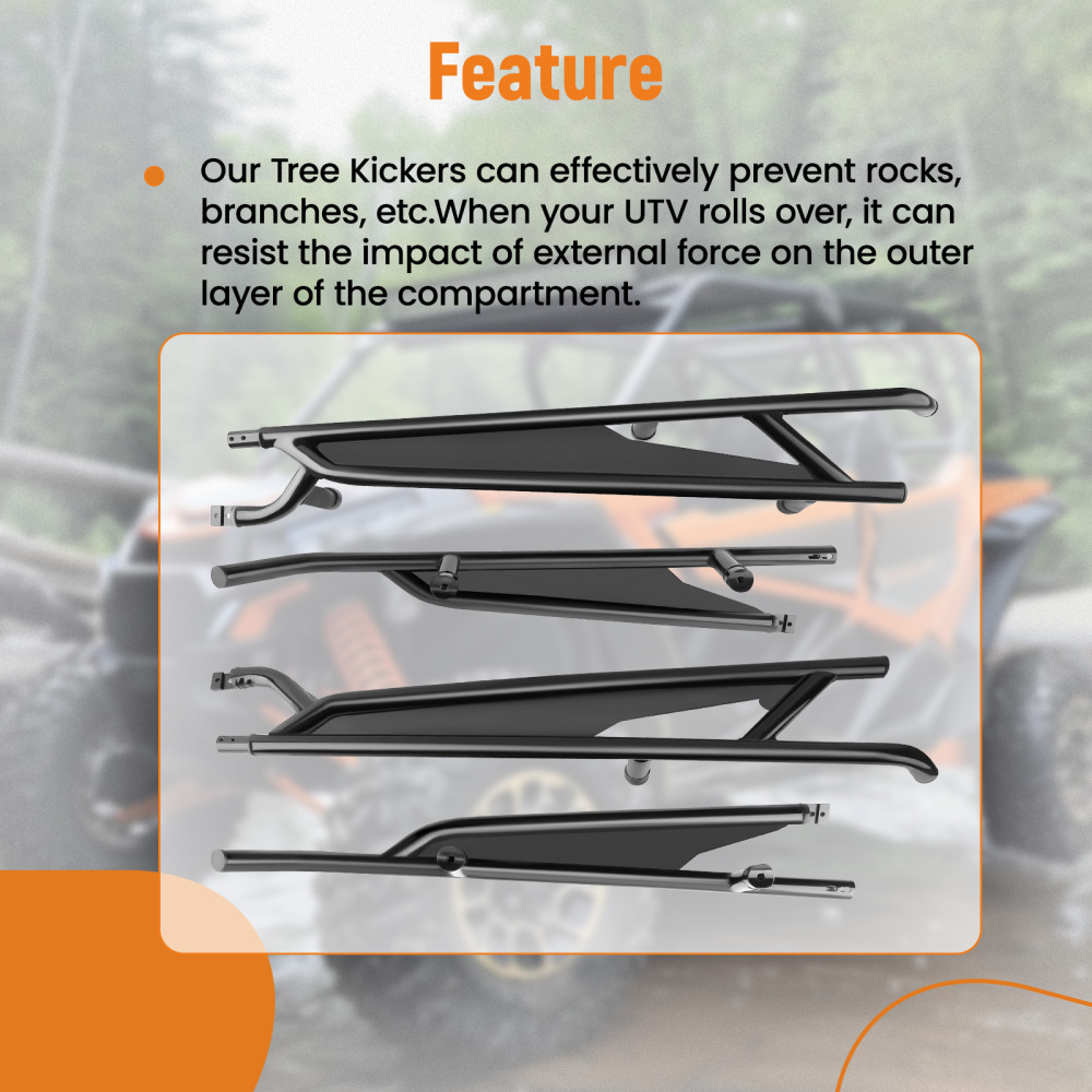 4 Seaters Nerf Bars Rock Sliders compatible for Can-Am Maverick X3 Max 2017-2023 715003730