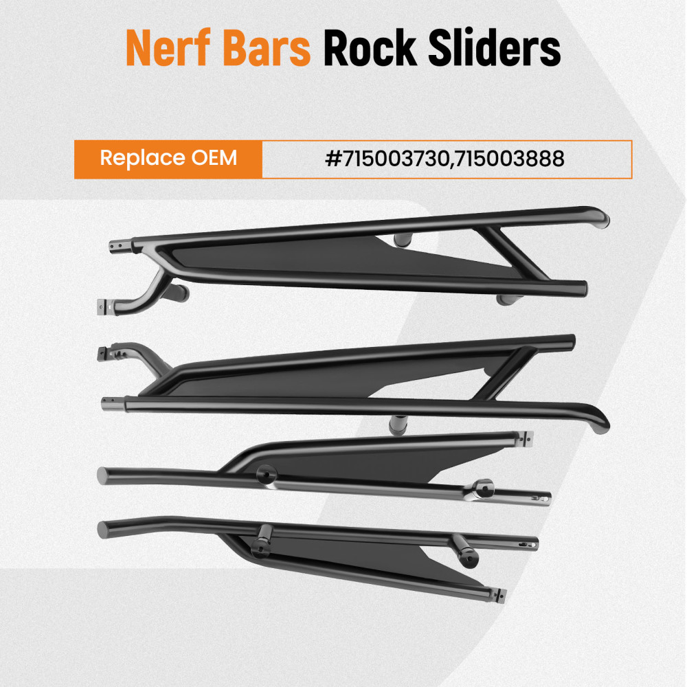 4 Seaters Nerf Bars Rock Sliders compatible for Can-Am Maverick X3 Max 2017-2023 715003730