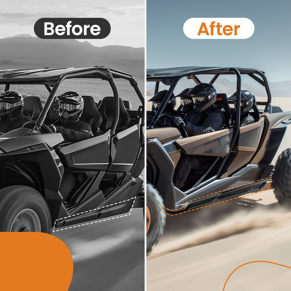 4 Seaters Nerf Bars Rock Sliders compatible for Can-Am Maverick X3 Max 2017-2023 715003730