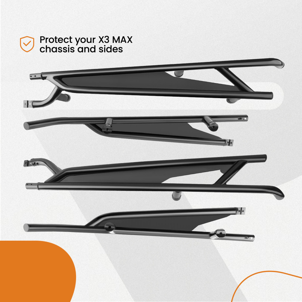 4 Seaters Nerf Bars Rock Sliders compatible for Can-Am Maverick X3 Max 2017-2023 715003730