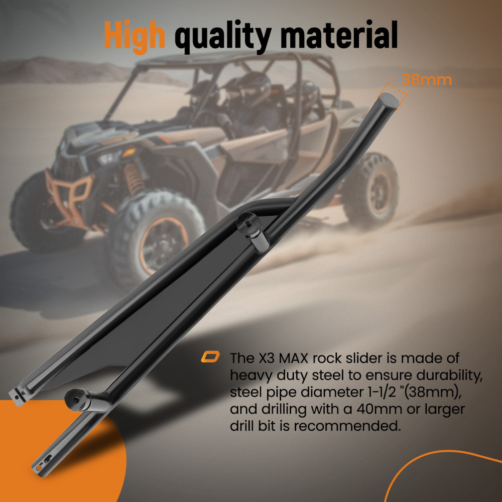4 Seaters Nerf Bars Rock Sliders compatible for Can-Am Maverick X3 Max 2017-2023 715003730