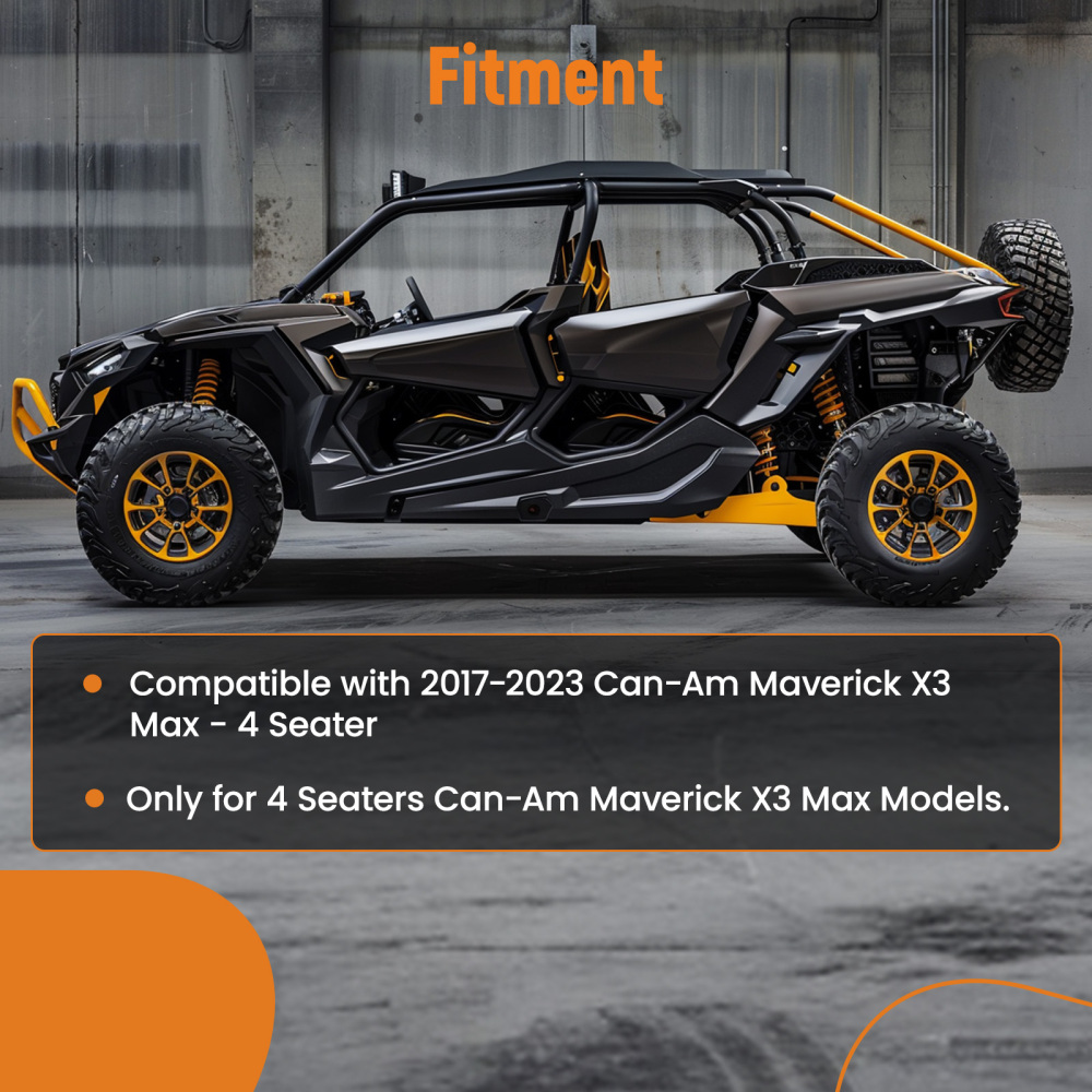 4 Seaters Nerf Bars Rock Sliders compatible for Can-Am Maverick X3 Max 2017-2023 715003730