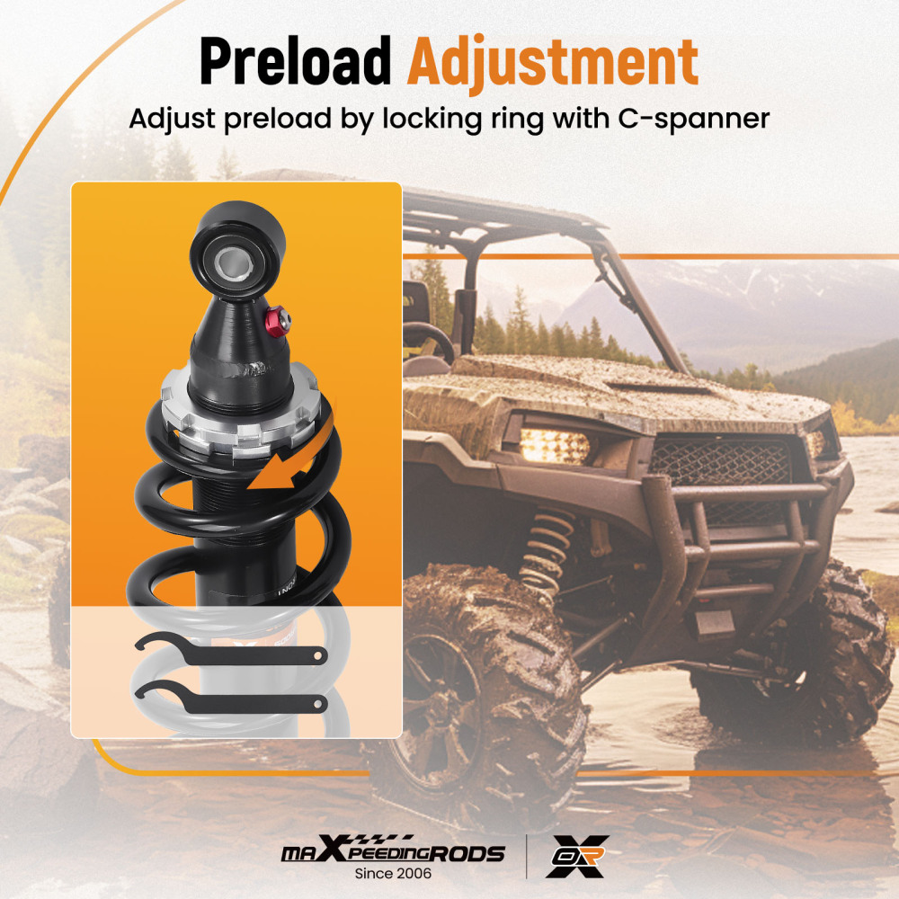 4pcs Front/Rear Shocks Strut Absorber Kit compatible for Arctic Cat 400 TRV 2009-2014