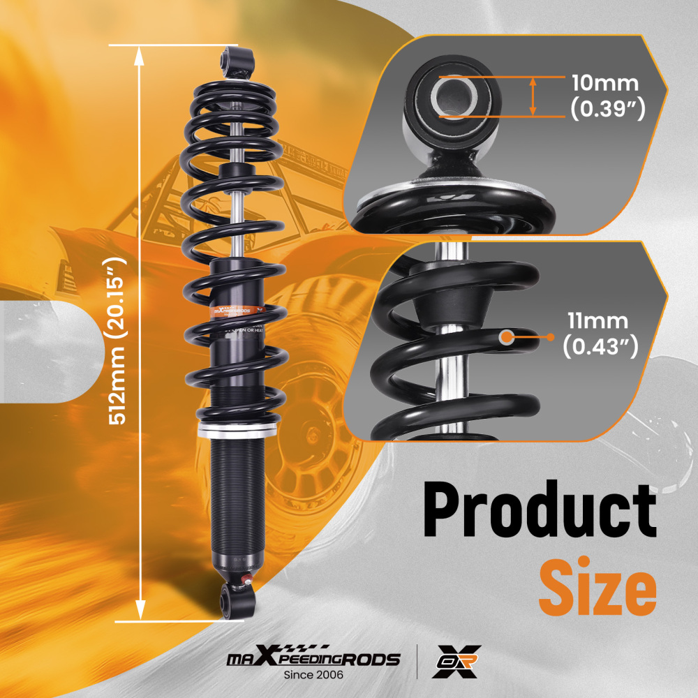 Front Gas Shock Strut Absorbers compatible for Can-Am Commander 1000R 18-20 800R 11-20