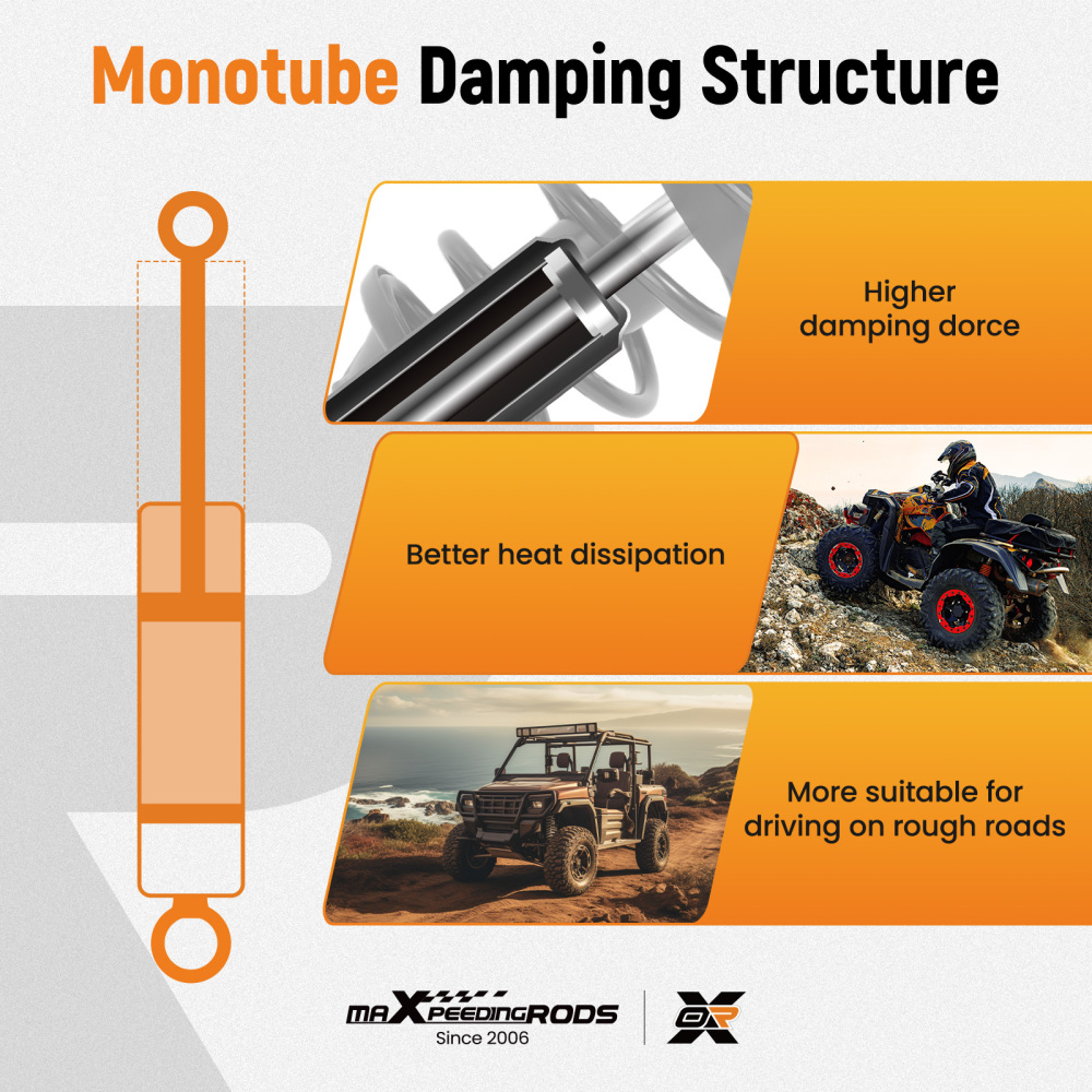 Front Gas Shock Strut Absorbers compatible for Can-Am Commander 1000R 18-20 800R 11-20