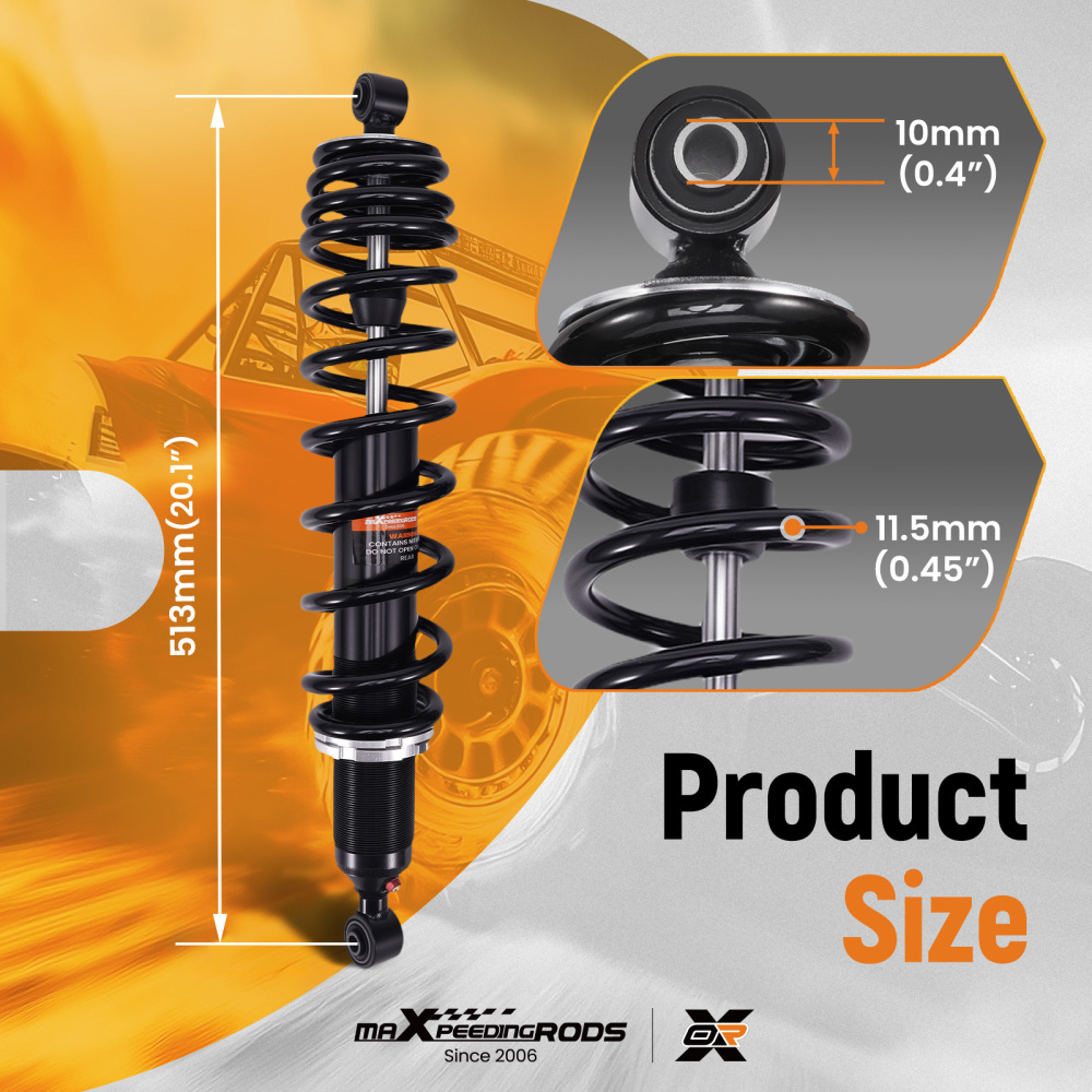 2x Rear Shocks Strut Absorber Kit compatible for Can-Am Commander 800 2011-2020 4X4