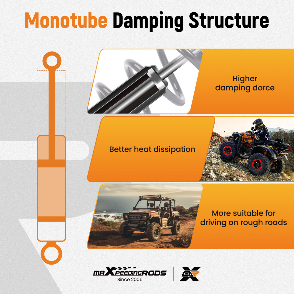Full Set of Gas Shocks compatible for Can-Am Defender MAX HD8 2017-2021 4x4 XT DPS 4X4