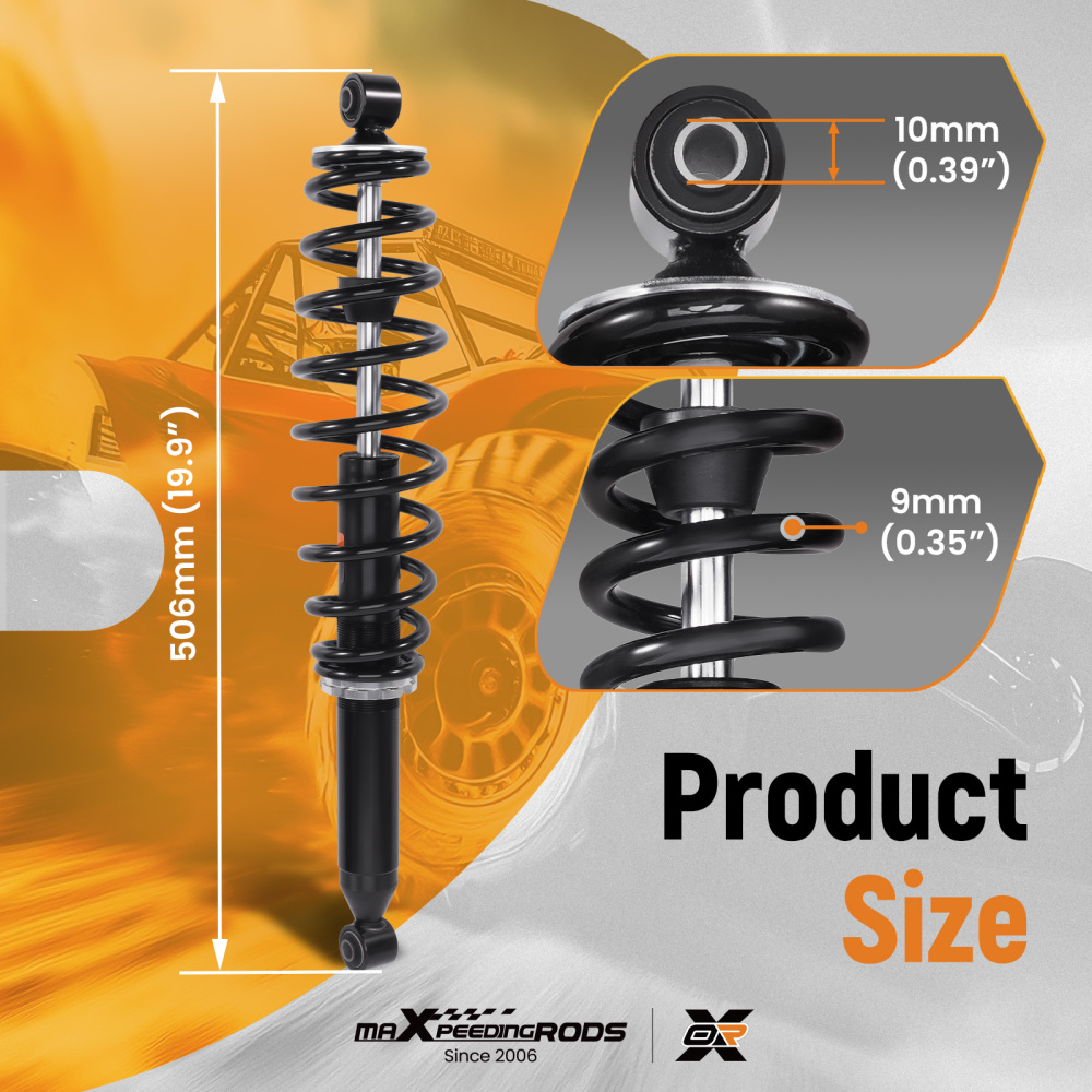 2pcs Front/Rear Coil-Over Shocks compatible for Can-Am Outlander 1000 2012-2018 4x4