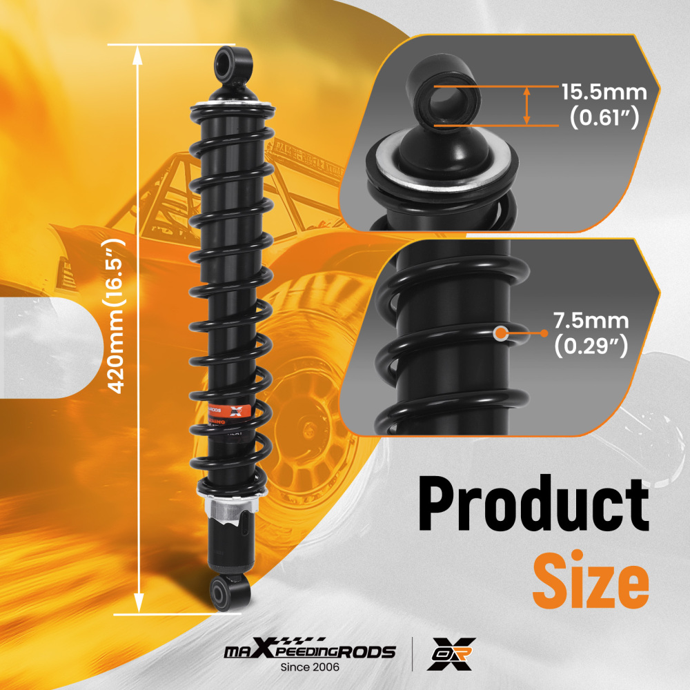 2x Rear Shocks Strut Absorber Kit compatible for Honda Rubicon 500 2001-2014 TRX500FA