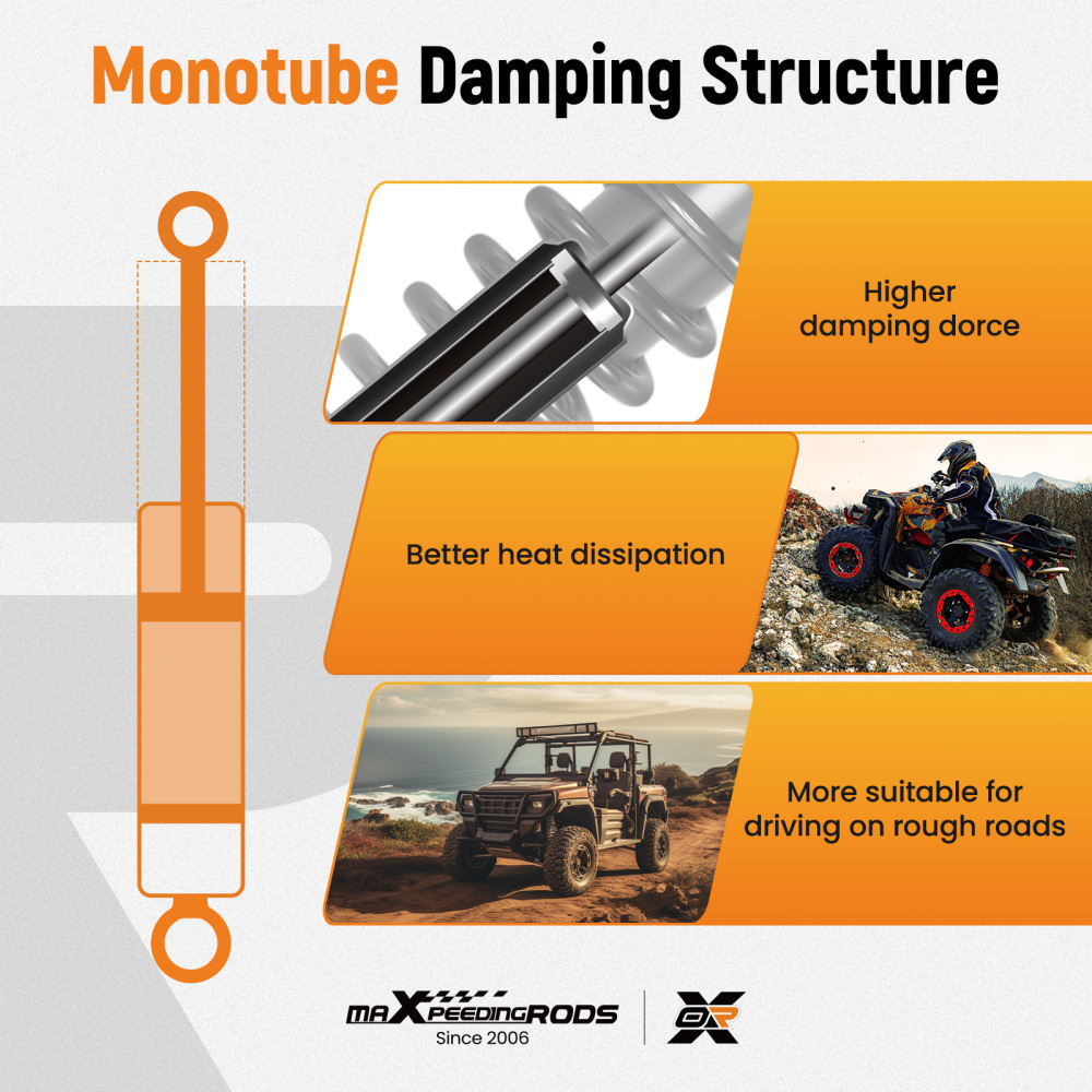Front Gas Shock Strut Absorbers compatible for Honda Rancher 350 TRX350TE 4x4 ES 2000-2006