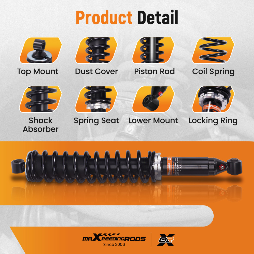 Rear Shocks compatible for Honda Rincon 650 2003-2005 GPScape 2004-2005 52400-HN8-003