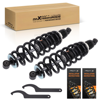 2x Rear Shocks Strut Absorber Kit compatible for Polaris Ranger 500 700 800 4X4 2006-2014