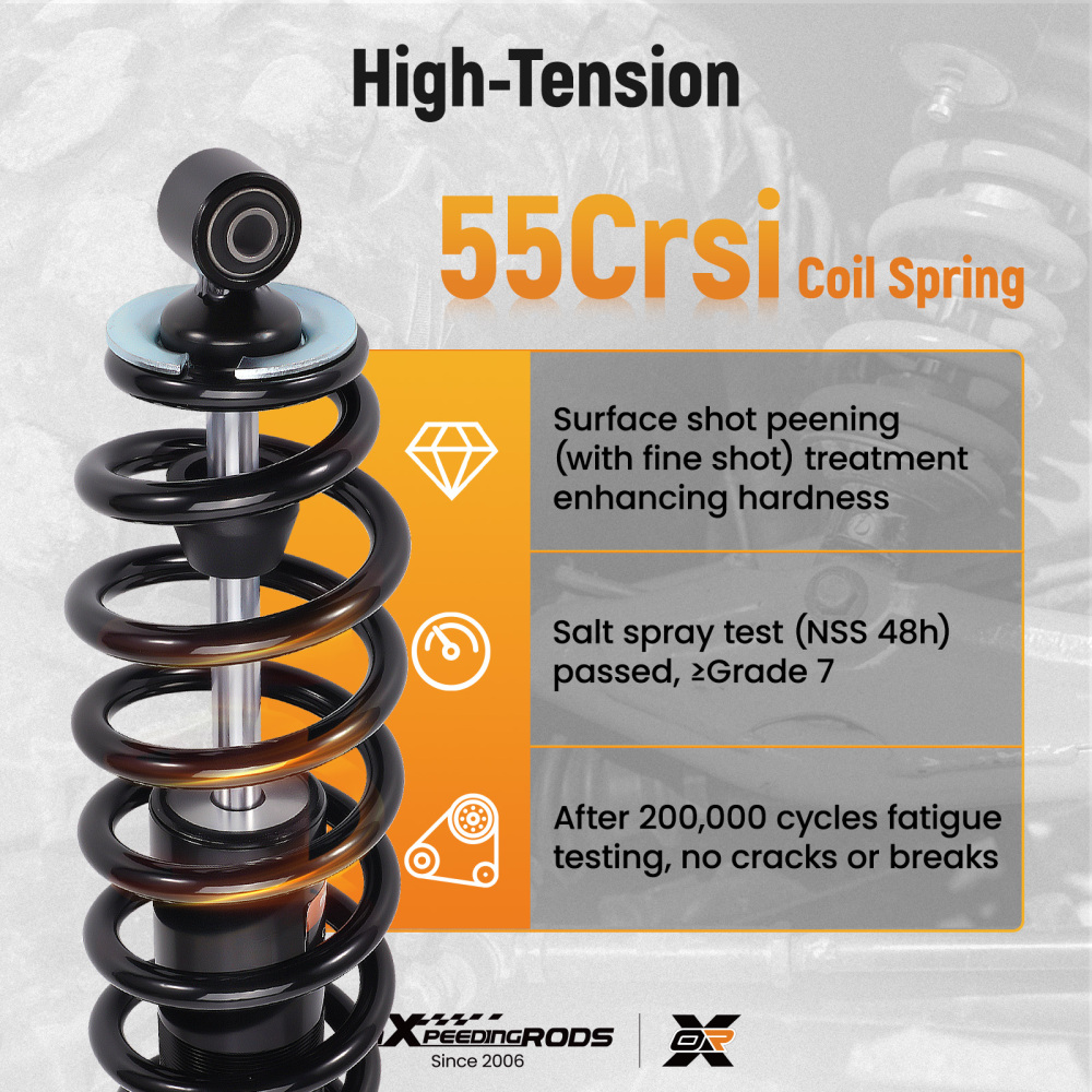 2x Rear Shocks Strut Absorber Kit compatible for Polaris Ranger 500 700 800 4X4 2006-2014