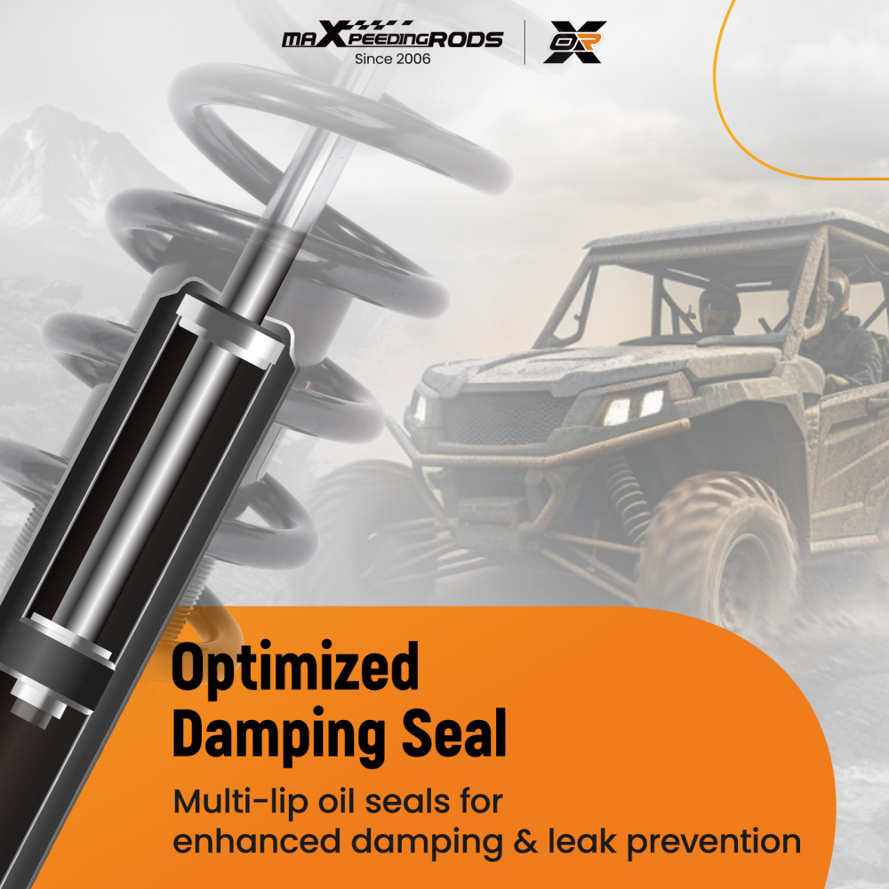 2x Rear Shocks Strut Absorber Kit compatible for Polaris Ranger 500 700 800 4X4 2006-2014