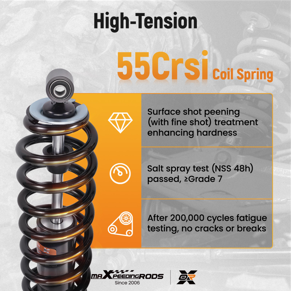 2x Front Gas Shock Strut Absorbers compatible for Polaris Ranger 500 09-10 compatible for Ranger 800 10-15