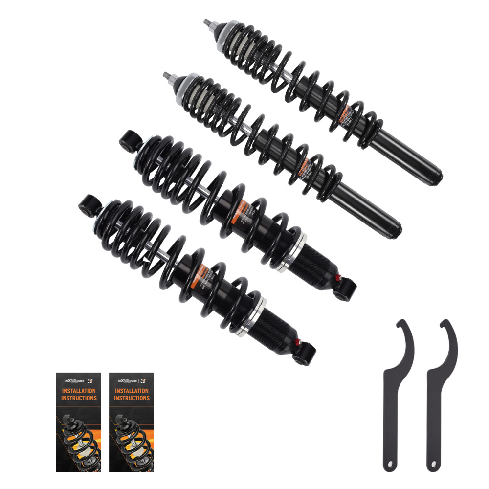4pcs Front/Rear Shocks Kit compatible for Polaris Ranger 400 2010-2014 4X4 ETX 2015-2017