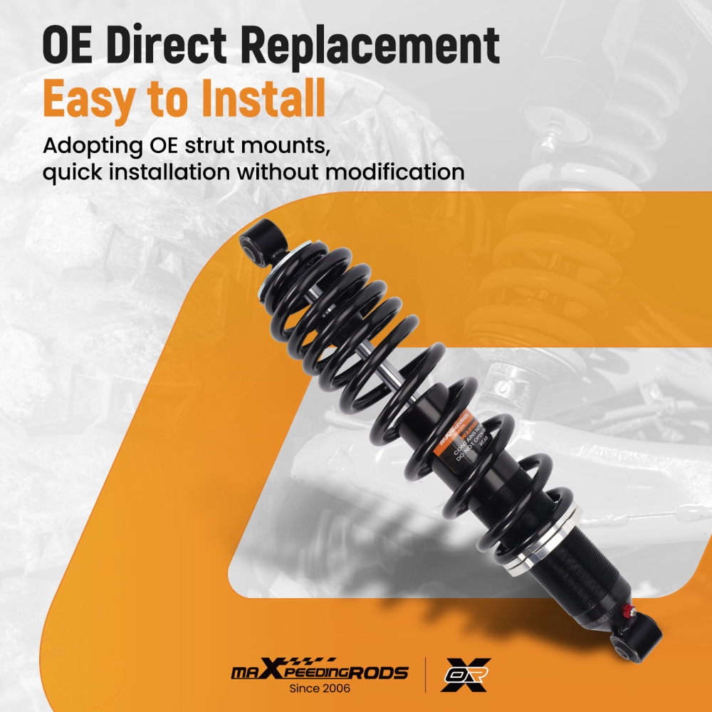 2x Rear Shocks compatible for Polaris Ranger 400 11-14 500 Crew 500 2011-2013 7043548