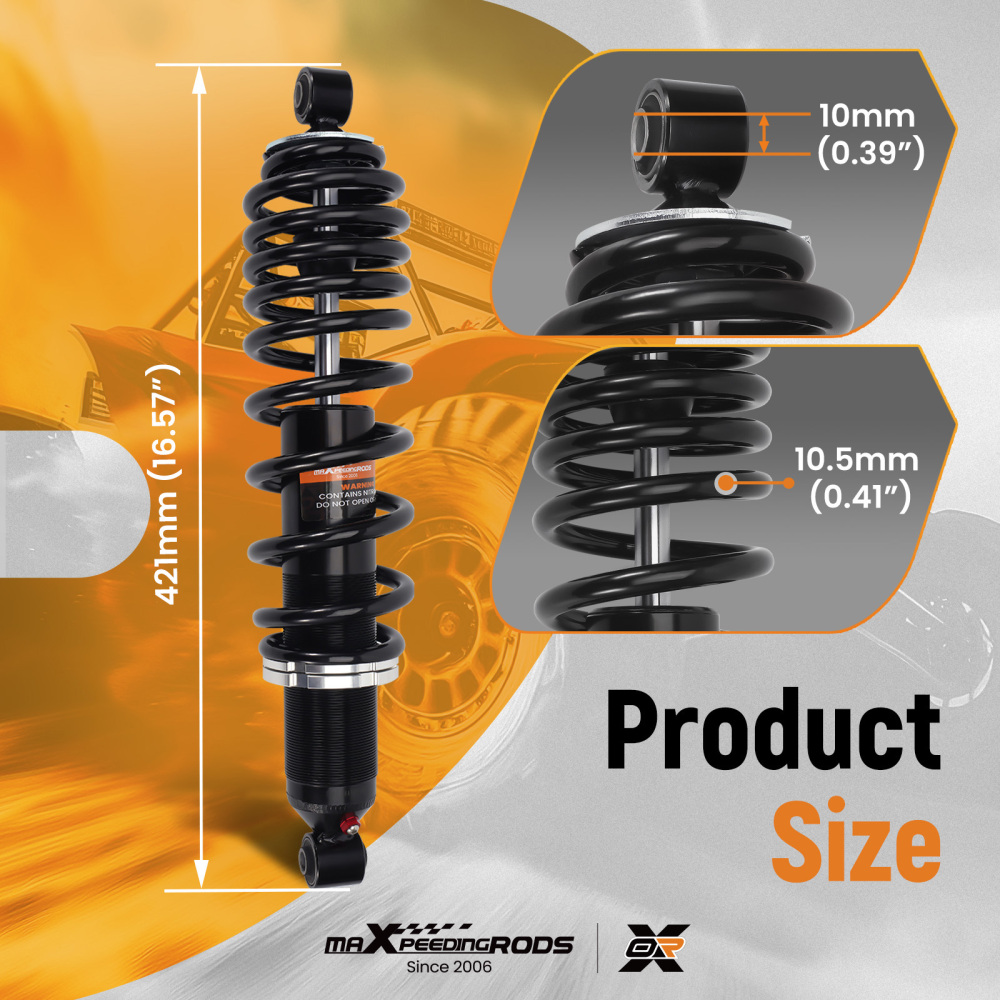 2x Rear Shocks compatible for Polaris Ranger 400 11-14 500 Crew 500 2011-2013 7043548