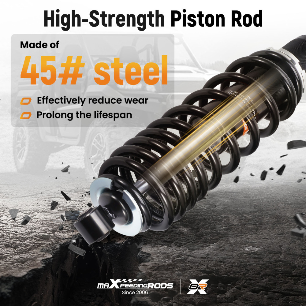 2x Rear Shocks compatible for Polaris Ranger 400 11-14 500 Crew 500 2011-2013 7043548