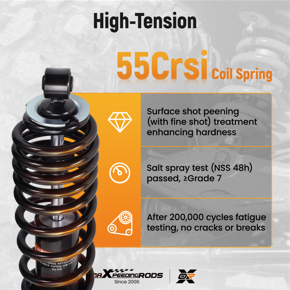 2x Rear Shocks compatible for Polaris Ranger 400 11-14 500 Crew 500 2011-2013 7043548