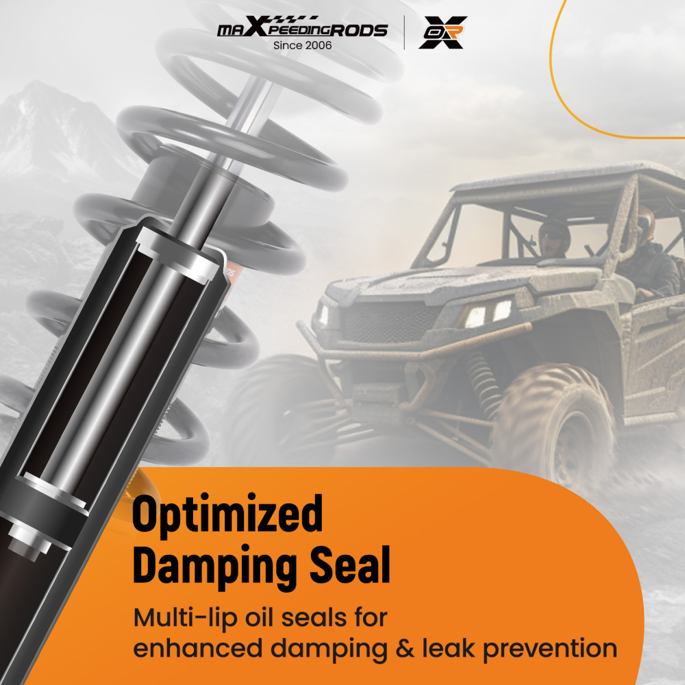 2x Rear Shocks compatible for Polaris Ranger 400 11-14 500 Crew 500 2011-2013 7043548