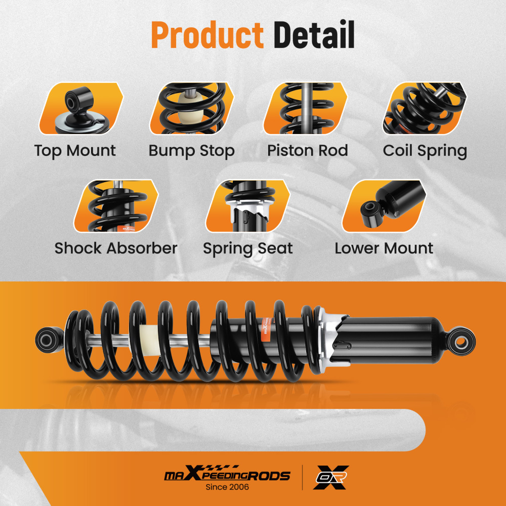 Front Gas Shock compatible for Polaris Ranger 1000 Crew Premium 570 900 Diesel 2013-2023