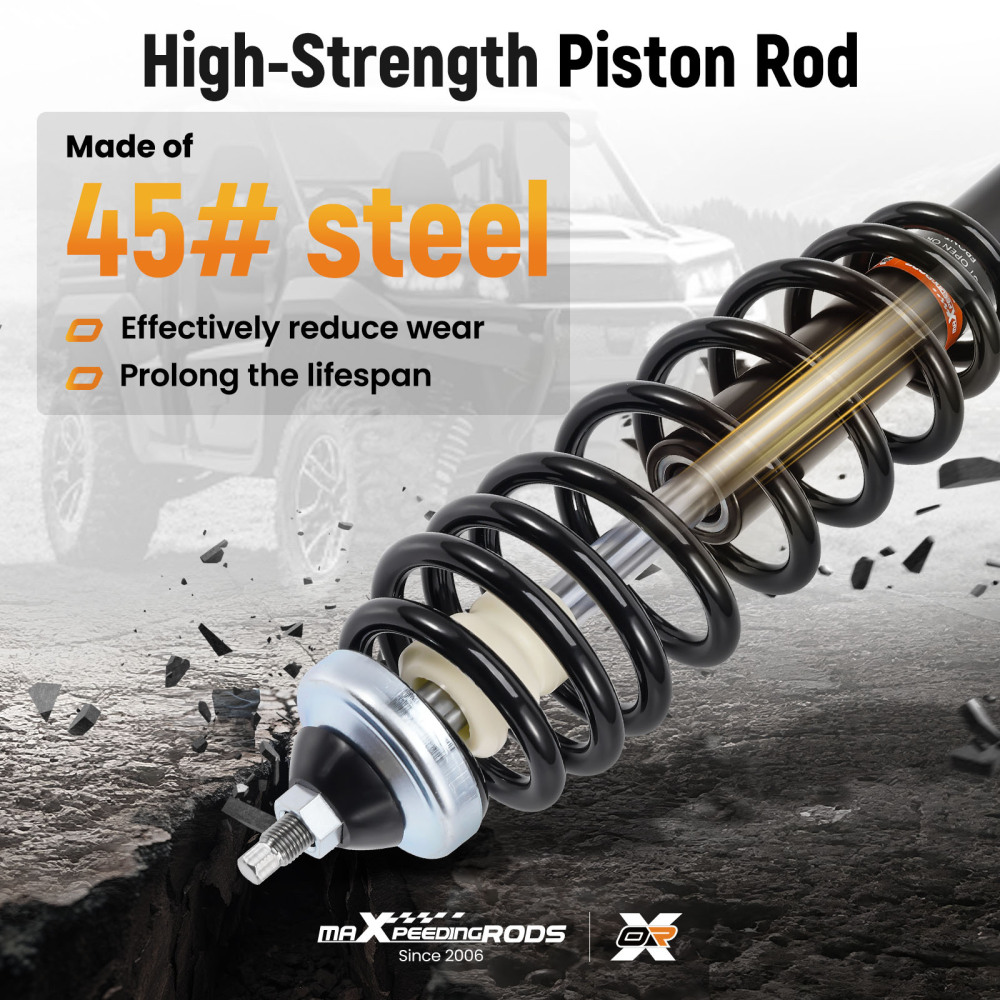 Front Coil-Over Shocks compatible for Polaris Ranger 500 2x4 4x4 2004-2005 6x6 1999