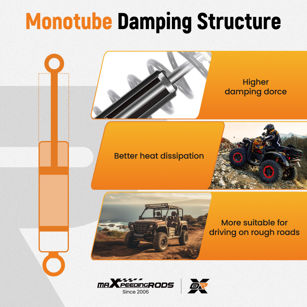 Front Coil-Over Shocks compatible for Polaris Ranger 500 2x4 4x4 2004-2005 6x6 1999