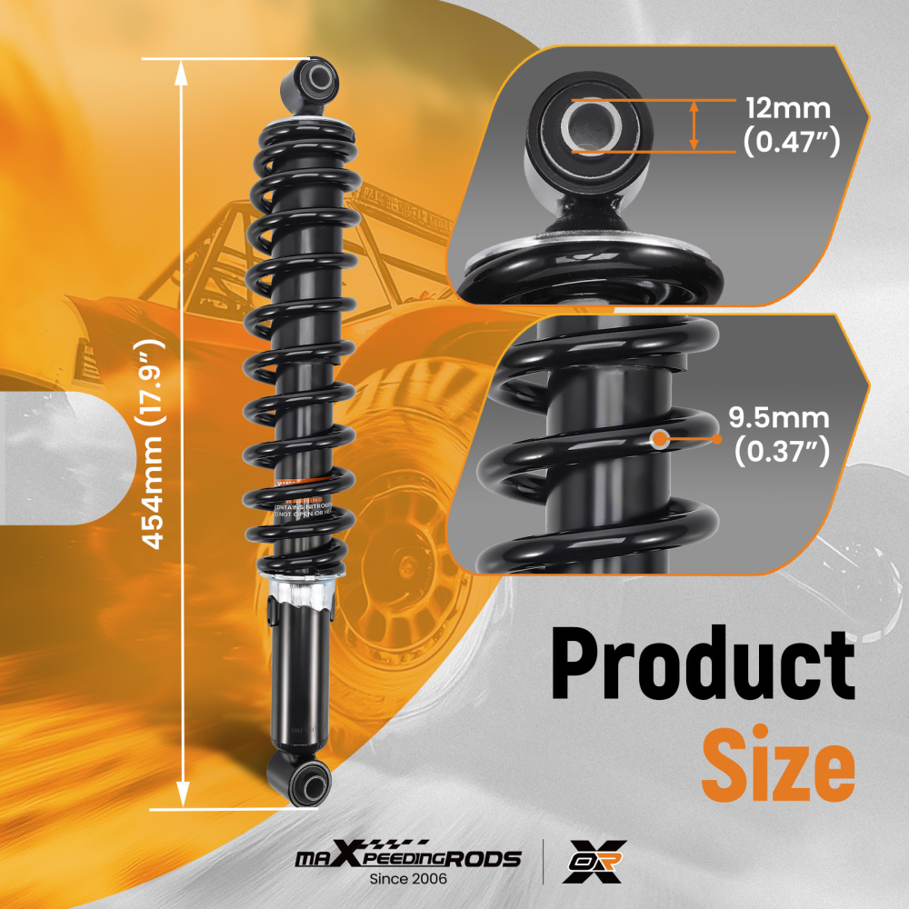 Rear Shock Strut Absorber Kit compatible for Yamaha Bruin 350 2x4 YFM350BA 2004-2006
