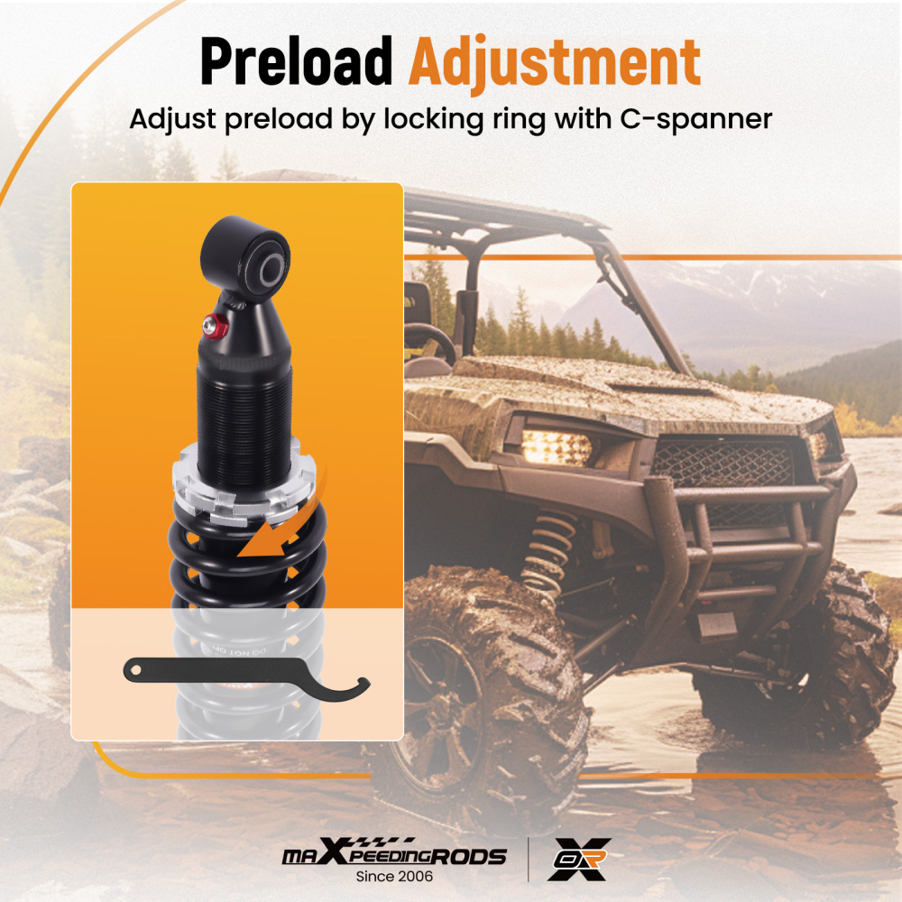 1pcs Front Shocks compatible for Yamaha Rhino 700 (YXR700) 2008-2013 ATV 5UG-F3350-00-00