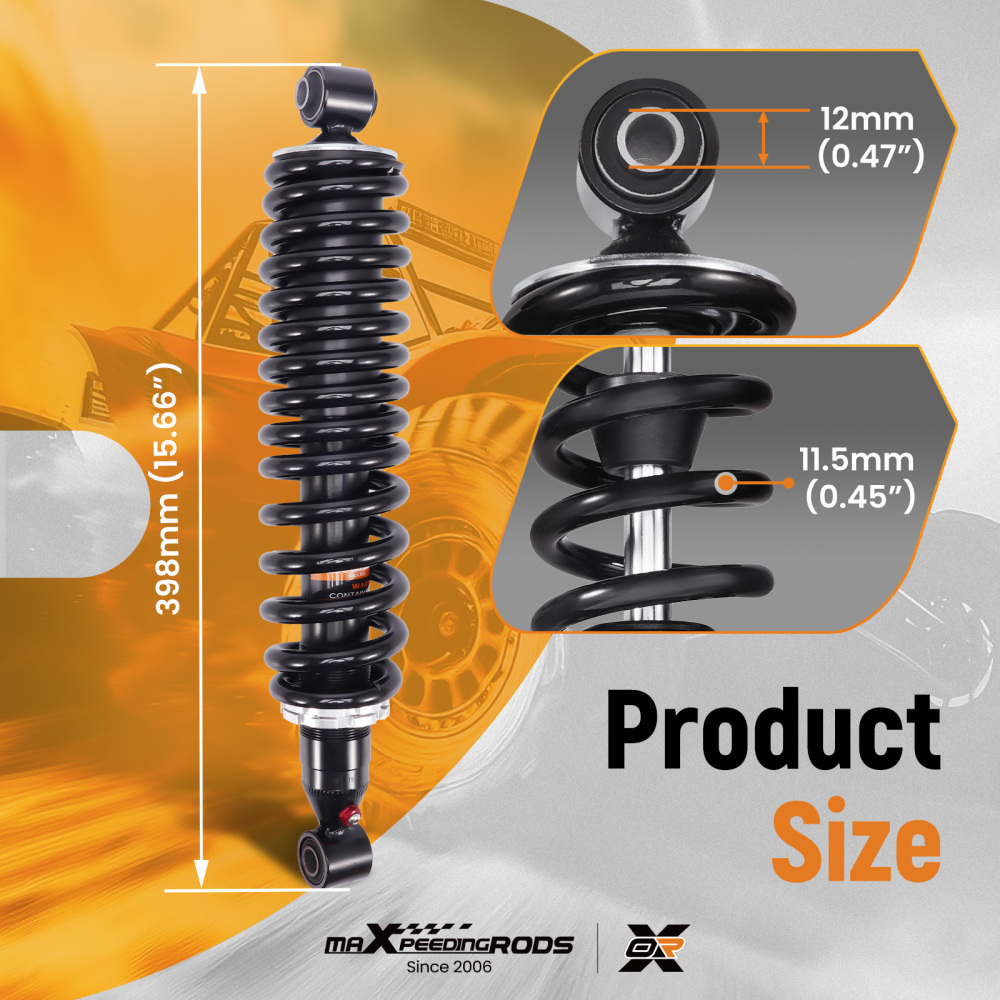 Rear Shocks Strut Absorber Kit compatible for Yamaha Rhino 450 YXR450 4x4 2005-2009@DEYH