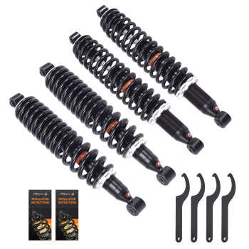 4pcs Front/Rear Shocks Strut compatible for Yamaha Rhino 660 4x4 2005-2007 YXR660