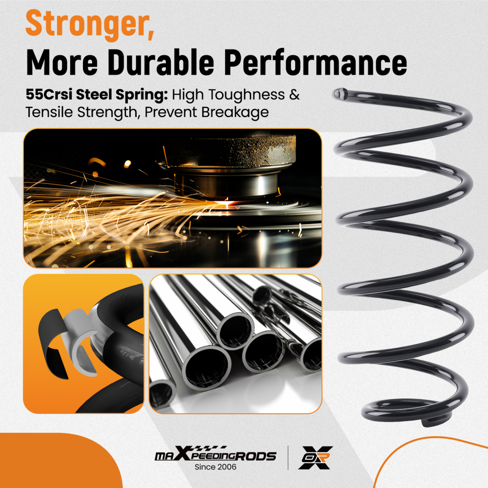 2x Coil Spring Rear Suspension compatible for Smart Fortwo 450 1999-2004 RC6370 0007502V002