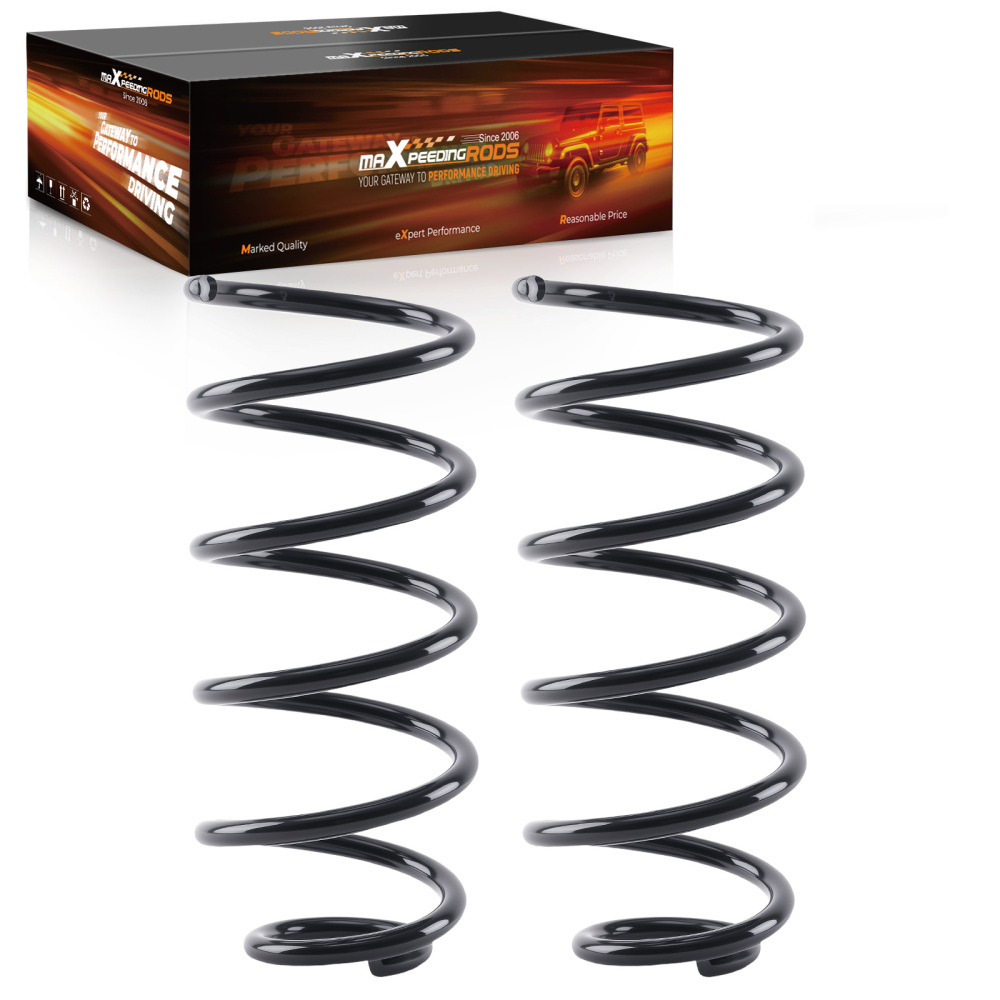 2x Coil Spring Rear Axle compatible for Smart Cabrio 450 2001-2004 0007502V002 55CrSi Steel