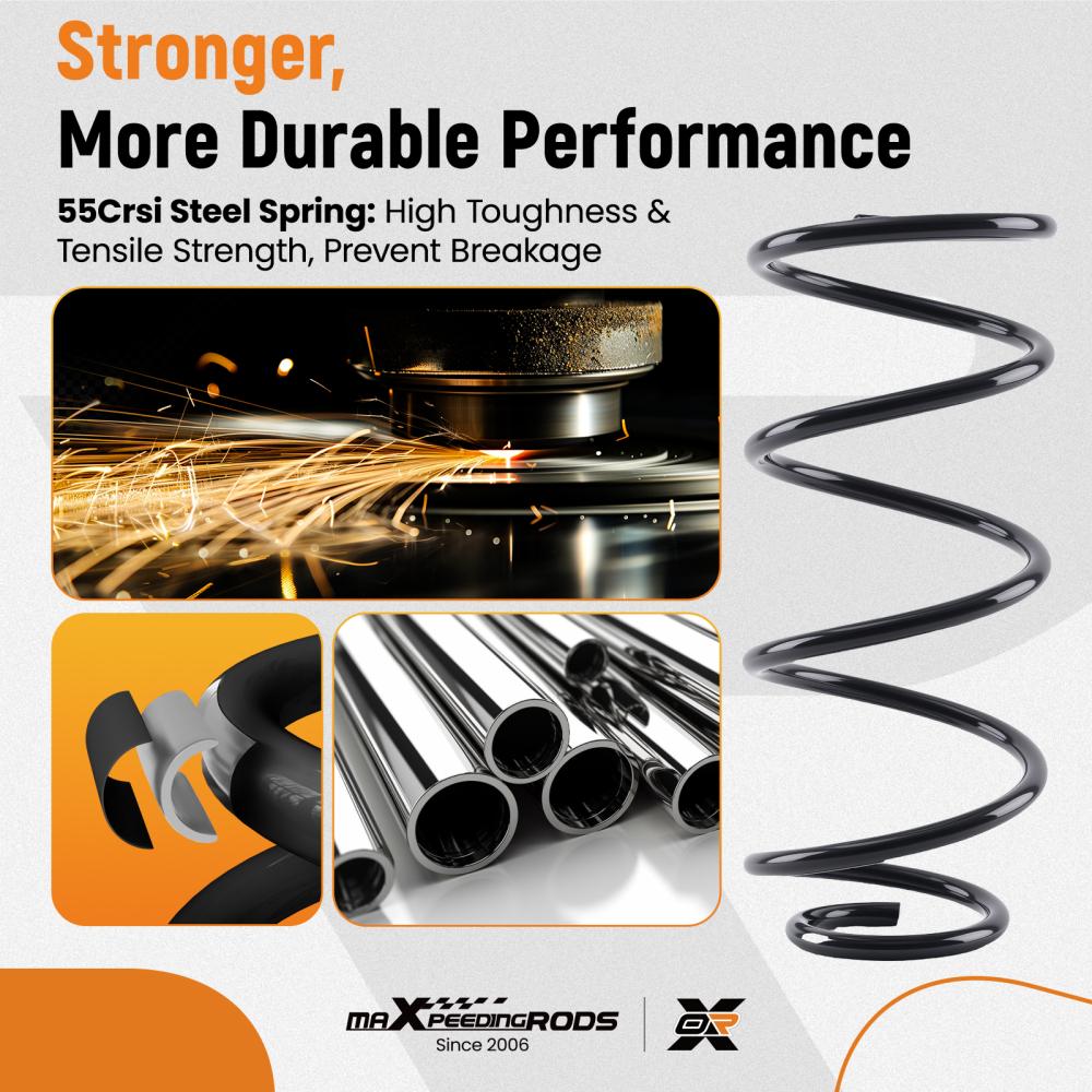 2x Coil Spring Set compatible for Volvo C30 533 S40 544 V50 545 C70 542 Front 30666205