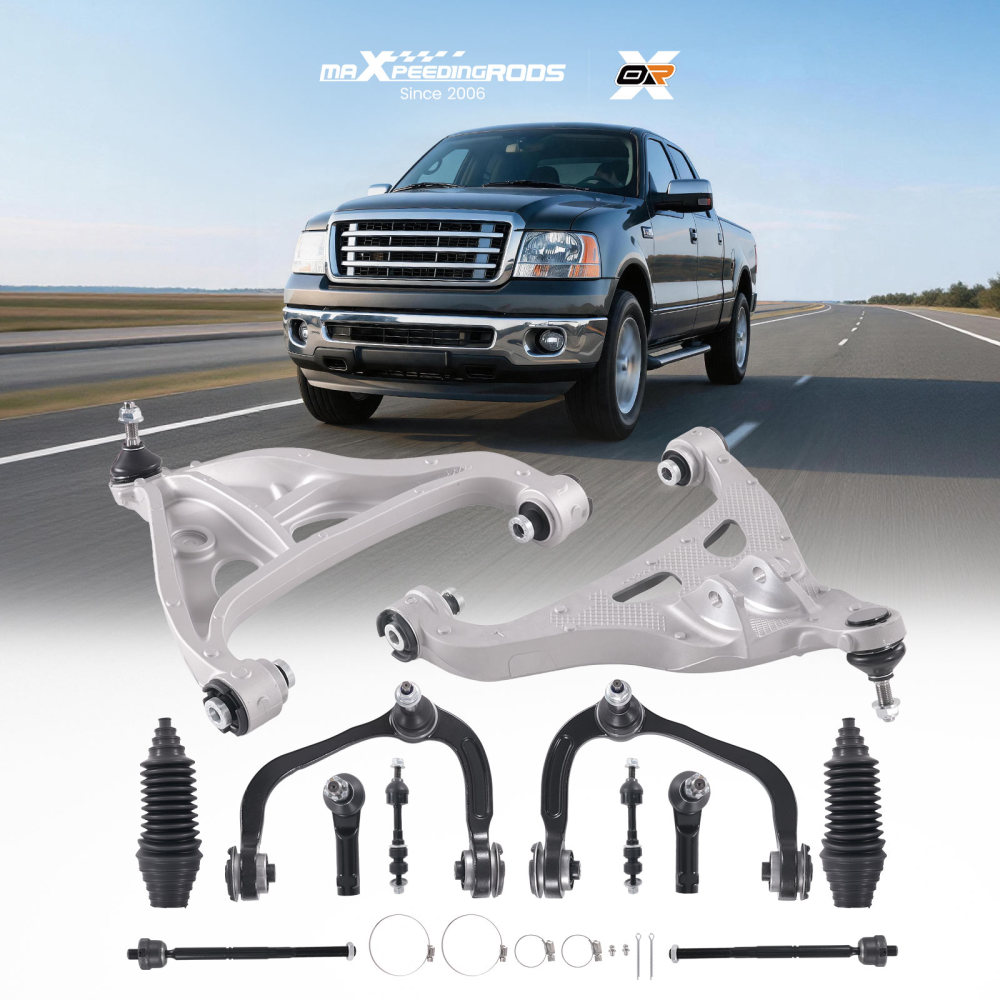 12PCS Front Upper Lower Control Arm Ball Joint compatible for Ford F-150 MARK LT 2005-2008