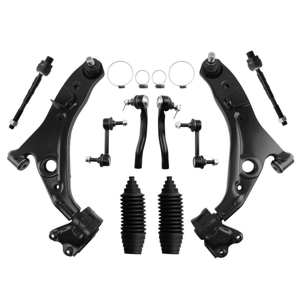 10x Front Lower Control Arms Sway Bar Tie Rods For 2007-14 compatible for Ford Edge compatible for Lincoln MKX