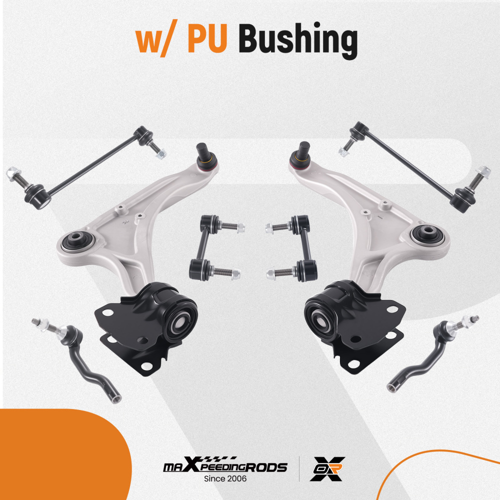 Suspension Lower Control Arms Tie Rods Sway Bar Kit compatible for Ford Fusion MKZ 2013-17