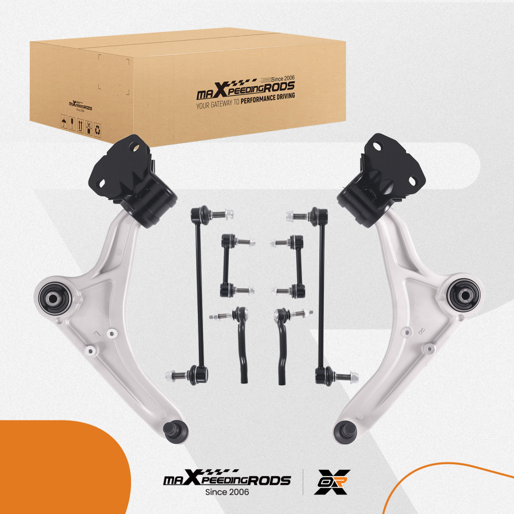 Suspension Lower Control Arms Tie Rods Sway Bar Kit compatible for Ford Fusion MKZ 2013-17