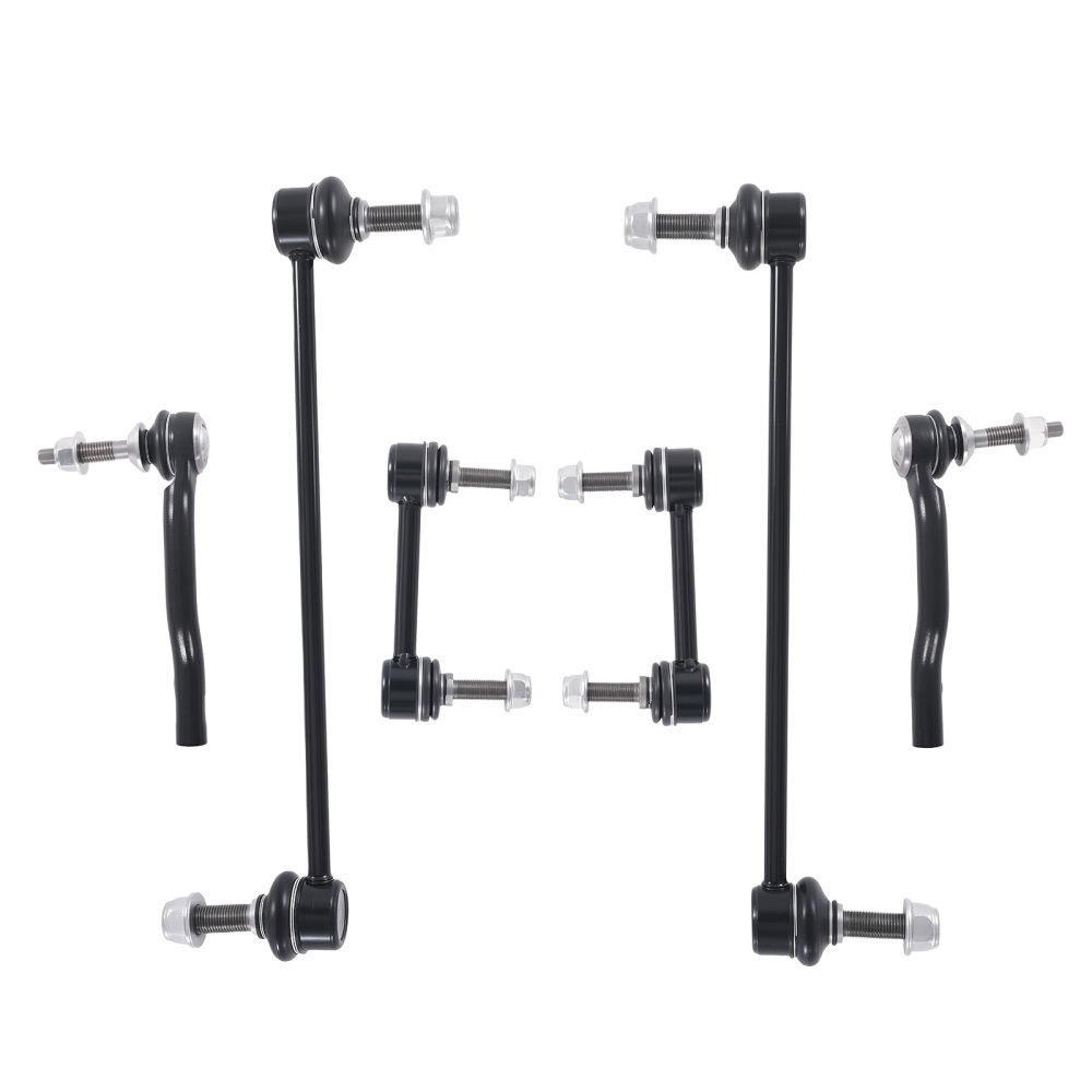 8x Front Lower Control Arms Outer Tie Rods Sway Bars for 2013-2020 compatible for Ford Fusion