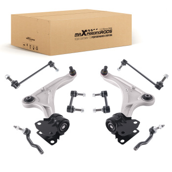 8x Front Lower Control Arms Outer Tie Rods Sway Bars for 2013-2020 compatible for Ford Fusion