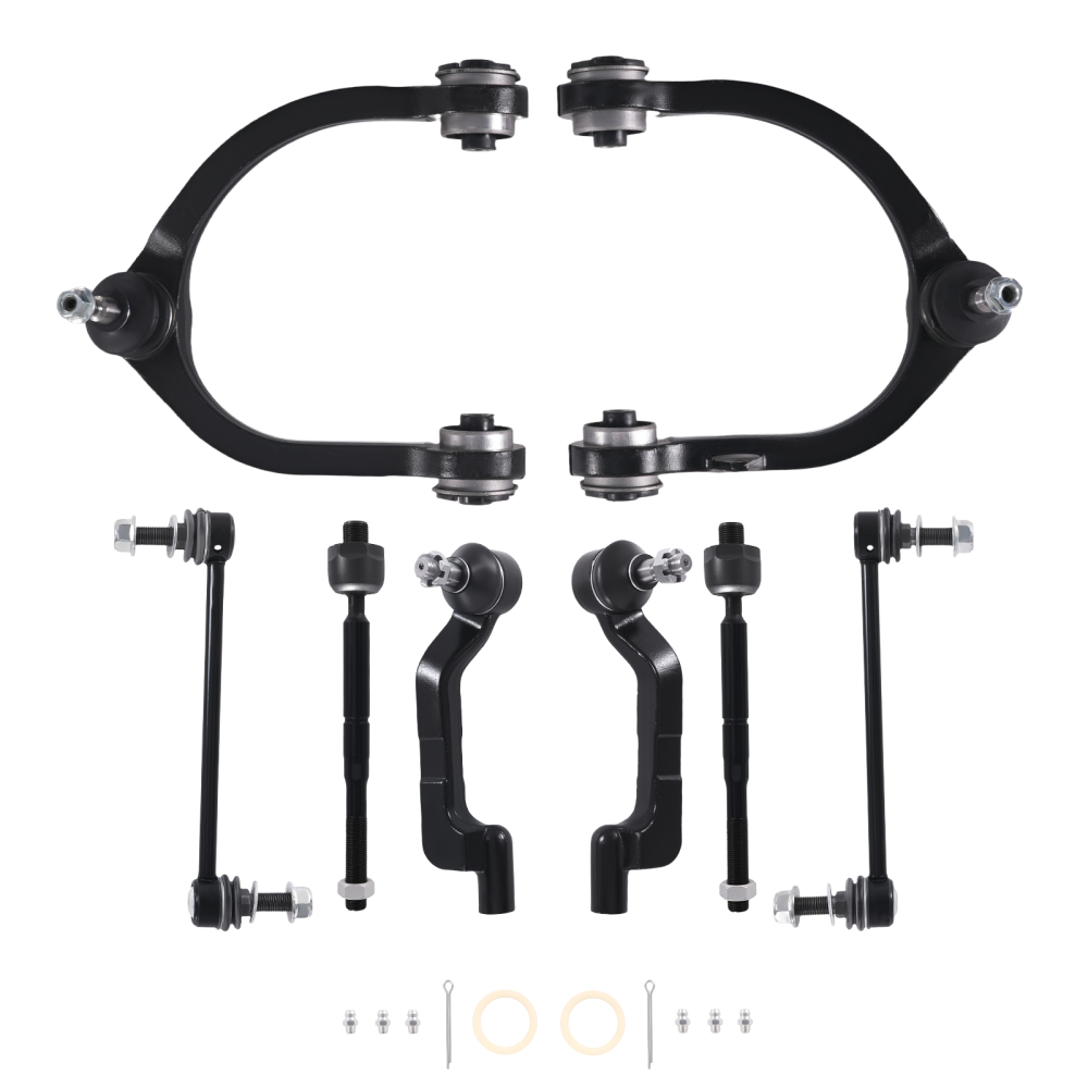 Front Upper Control Arms Sway Bars Tie Rods for 2011-2014 compatible for Chrysler 300 Charger