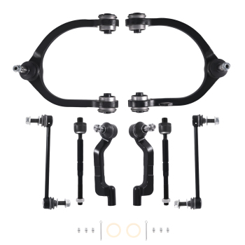 Front Upper Control Arms Sway Bars Tie Rods for 2011-2014 compatible for Chrysler 300 Charger