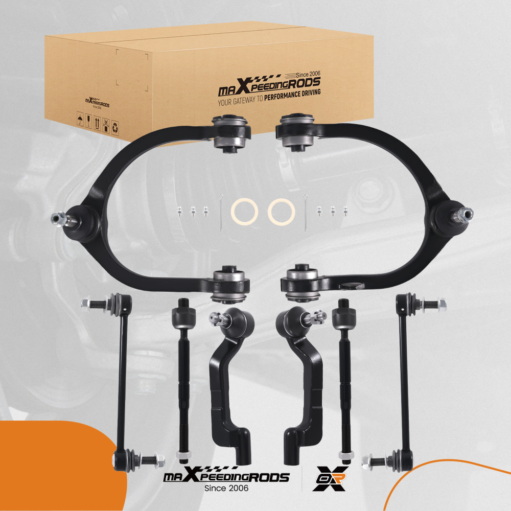 Front Upper Control Arms Sway Bars Tie Rods for 2011-2014 compatible for Chrysler 300 Charger