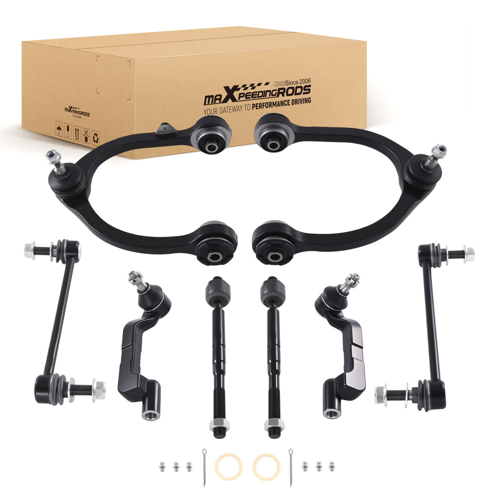 Front Upper Control Arms Sway Bars Tie Rods for 2011-2014 compatible for Chrysler 300 Charger