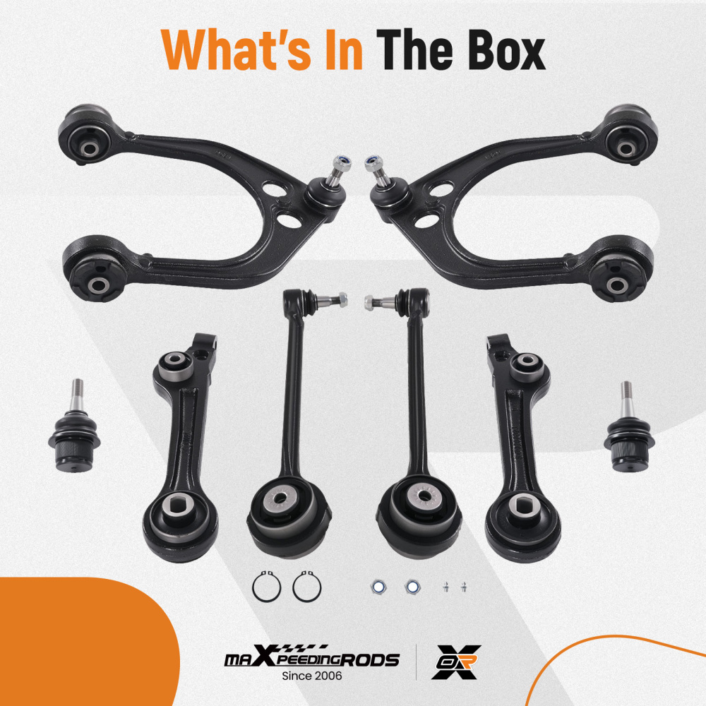 8x Front Upper Lower Control Arm w/ Ball Joint for 11-23 Charger Challenger 300