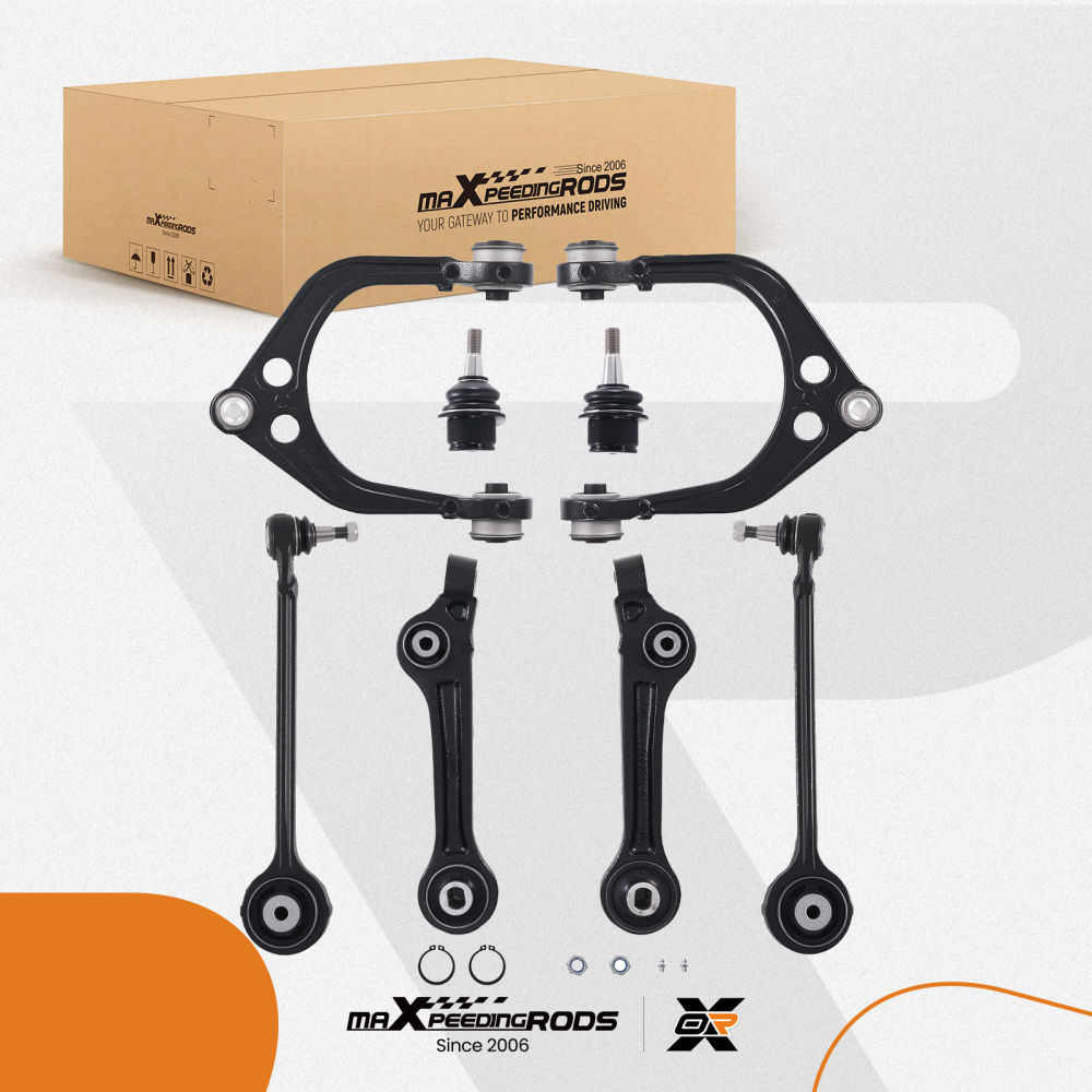 8x Front Upper Lower Control Arm w/ Ball Joint for 11-23 Charger Challenger 300