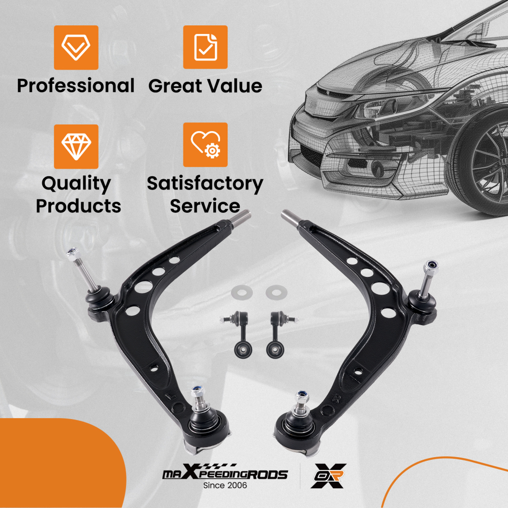 Front Lower Control Arm w/Ball JointSway Bar compatible for BMW 318i 318ti 325is 325i Z3